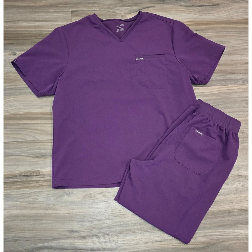 Jaanuu Purple Women's Scrub Set Size XL